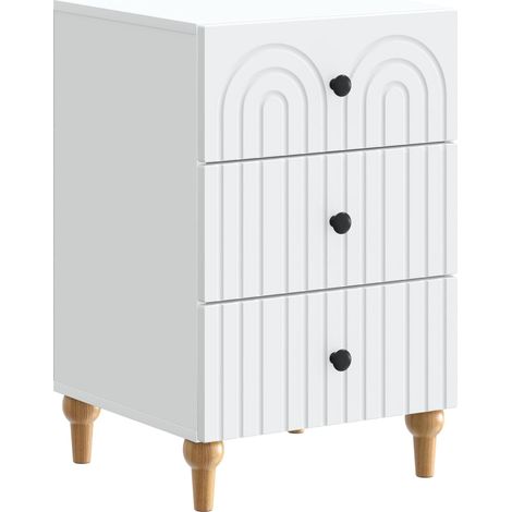 Nachttisch mit Schubladen Weiß 43x 41 x 66,5 cm Holzwerkstoff vidaXL