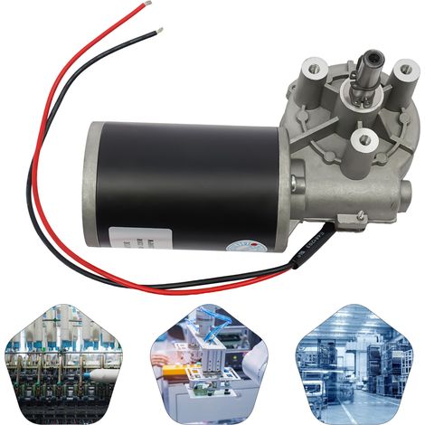 Moteur à engrenages 60 W CC Moteur électrique D63R-1260-220R 12 V 220 tr/min 63 mm/2,48 pouces (1/5)