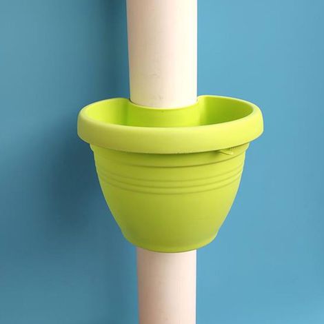Pot de Fleurs Suspendu Drain Pipe [100ml] [PVC] [Blanc] - Jardinière Moderne pour Plantes Décoratives (1/4)