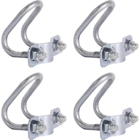 Serre-joints en U pour entrepôts et magasins, lot de 4 pièces, dimensions 25x25 mm, fixation robuste pour rangement et stockage professionnel (1/5)