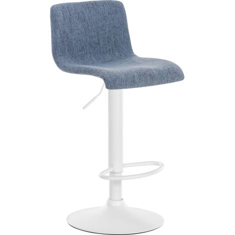 Barhocker Hover Stoff blau Metall matt weiss (1/5)
