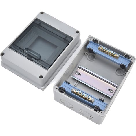 Boîte de distribution 5 voies étanche en plastique avec couvercle transparent pour extérieur (1/5)