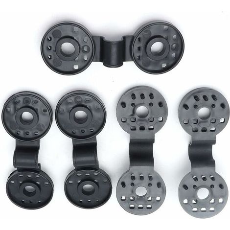 100 clips ronds en plastique pour filet d'ombrage, clips noirs, 102 x 38 mm (1/5)