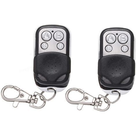2 Piece 433.92MHz Garage Remote Control Duplicate Remote Control for 302 304 313 220 250 252, 4 Buttons
