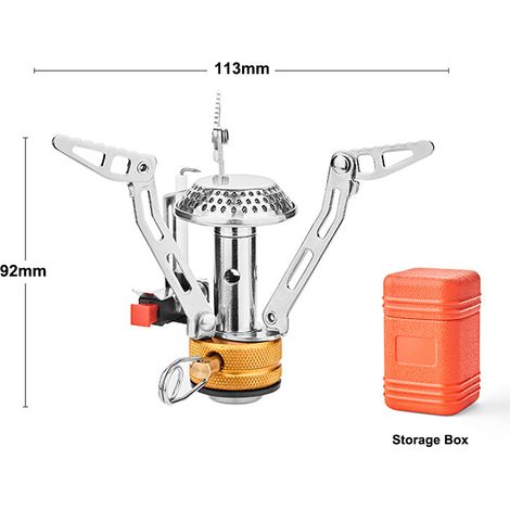 Poêles à allumage électronique d'extérieur, accessoire de cuisine Portable, cuisinière à gaz pliable, puissance de feu réglable, four de randonnée pour Camping, cuisinière à gaz (1/5)