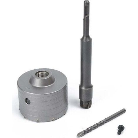 Sega a tazza per calcestruzzo da 130 mm con attacco SDS Plus da 220 mm per cemento, mattoni, pietra, muri e calcestruzzo autolivellante. (1/4)