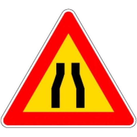 Cartello Stradale Strettoia Simmetrica