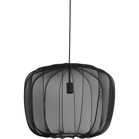 Light & Living - suspension - Plumeria - noir - textile - Ø 60cm (1/4)