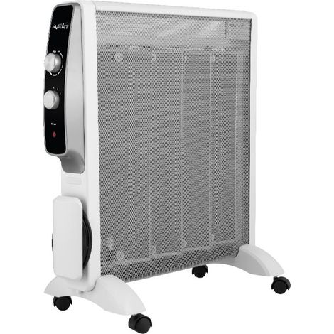 Avant AV7577WHITE - Radiador calefactor de mica 2000w con 2 Niveles De Potencia: 1000w - 2000w. Color Blanco.