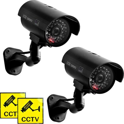Decdeal Dummy -Kamera -Videoüberwachung Sicherheitsüberwachung Cam Simulation Rote IR -LED für Innen im Freien