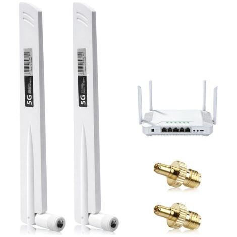 Antenne 5G 4G LTE 18DBI Omnidirectionnelle avec Amplificateur de Signal SMA / TS9 – Antenne WiFi Extérieure 600-6000 MHz pour Routeurs 3G/4G/5G/GSM/GPRS