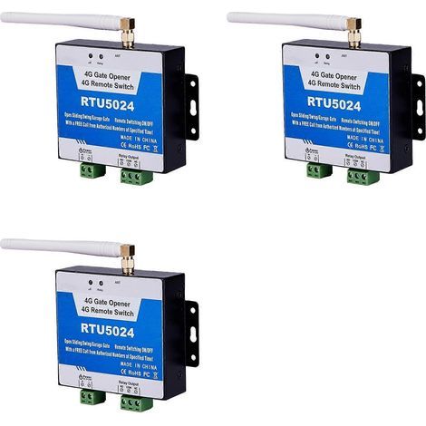 3X RTU5024 Contrôleur d'accès automatique pour portail GSM 4G avec télécommande pour garage et téléphone gratuit (1/5)