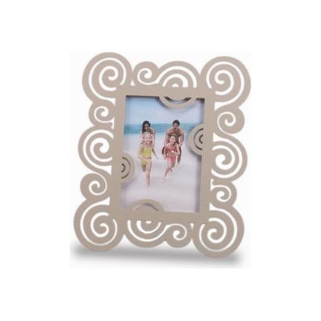 Porta foto onde tortora (foto 10x15), 21x1,5x25,5 cm (kit da 5)