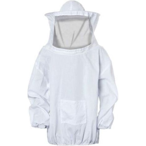 Veste Apiculteur Professionnelle,Costume de Protection Veste d’anti-abeilles avec Chapeau et Voile pour Apiculteurs,Équipement Apicole Professionnel avec Fermeture éclair pour Jardin et Ranch