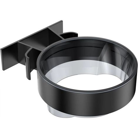 [NEVER USED] Wall-mounted hair dryer bracket, aluminum, no drilling required, for bathroom and hotel (black)