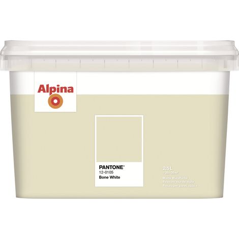 Alpina Wandfarbe Pantone matt bone white 2,5 L Wandfarbe