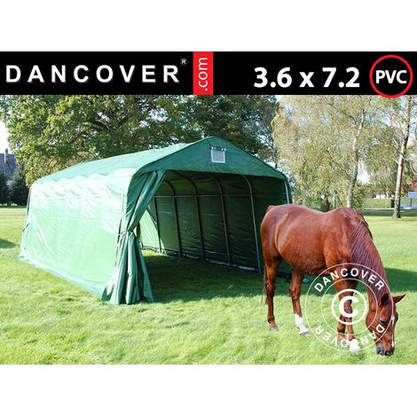 Carpa para ganado 3,6x7,2x2,68m, PVC, Verde - Dancover