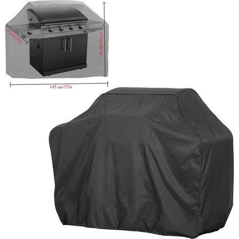 Fundas parrilla M (100x60x150cm), negras, 39 pulgadas, impermeables, resistentes Adecuadas parrillas barbacoa Holland Weber, Jenn Air Char Broil (1/5)