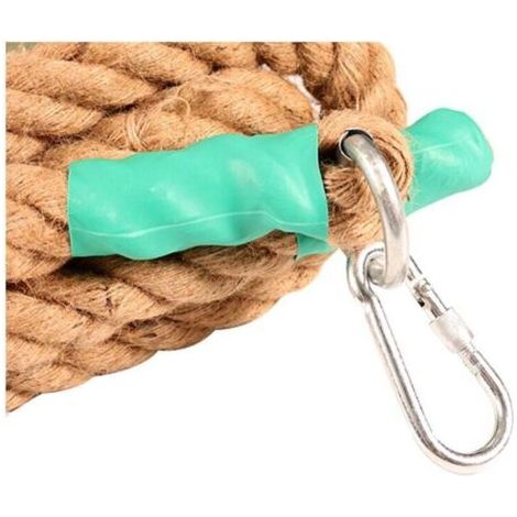 QORVA-Corde à Grimper avec Mousqueton , Corde de Bataille Power Training - Corde pour l'Entraînement Musculaire, Formation de Force-30mm3m-Fei Yu