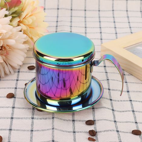 Tragbarer Kaffeefilter aus Edelstahl für den Haushalt, wiederverwendbarer Filter, Kaffeebereiter (1/5)