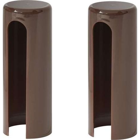 Cyclingcolors – Couvre gond cache paumelle pour fenêtre et porte – Plastique marron – Ø22mm, hauteur 59mm – Protection charnière et tube décoratif
