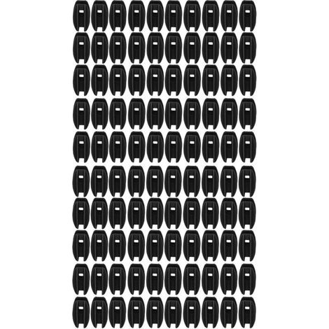 Electric fence insulator, 100 pieces, weatherproof, ABS square tube, for black steel wire (1/5)