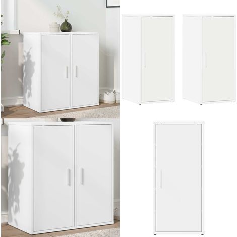 Schuhschränke 2 Stk. Weiß 32x35x70 cm Holzwerkstoff - Schuhschrank - Holzwerkstoff - Weißer Schuhschrank - Garderobe - Schrank - Home & Living (1/5)