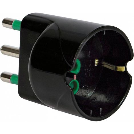 FME 82.611 ADATTATORE 16A 2P+T SCHUKO GARANTI NERO - 50 pezzi