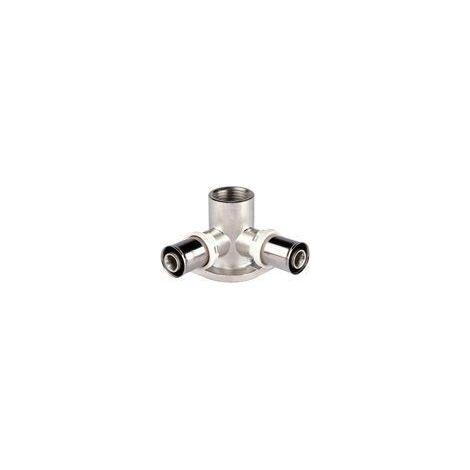 Herotec rosace murale courte avec double raccord 20x20 mm - 1/2