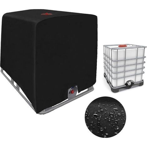 Bâche de protection pour cuve 1000L IBC – Polyester 210D imputrescible – Dimensions 120 x 100 x 116 cm – Cordon de serrage pour maintien (1/5)