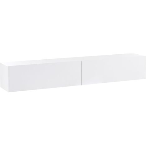 Mobile porta TV minimalista a parete unità multimediale scaffale portaoggetti bianco 180 cm Gladstone
