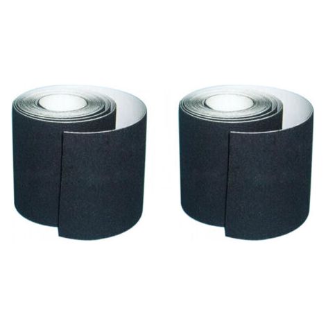 FENOPLASTICABande Antidérapante Adhésive pour Escaliers, Friction, Abrasif pour les Sécurité, Escabeau, Intérieur, Extérieur, Haute Traction, 10CM x 5M, Noir(2PcS)