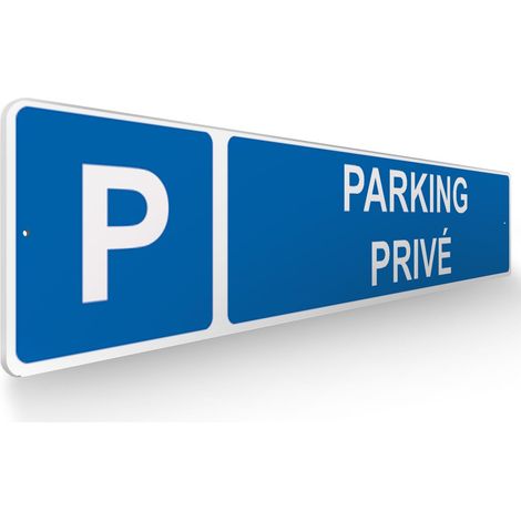 Panneau de signalisation pour parking · Emplacement de parking privé  -  48 x 10 cm (1/5)