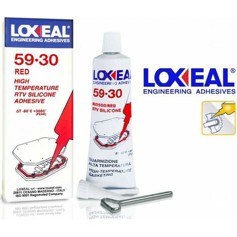 LOXEAL 59-30 PASTA NERA ROSSA ALTE TEMPERATURE SIGILLANTE SILICONICO 75ml - Rosso (1/3)