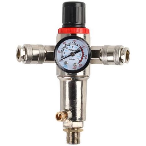 Détendeur de pression d'air avec filtre à particules et séparateur d'eau – Vidange semi-automatique – Pour compresseurs d'air (1/3)