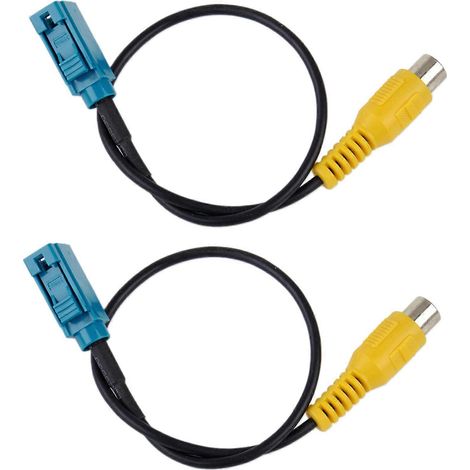 2 adaptadores de cable RCA para cámara de marcha atrás Fakra de 8 pulgadas, compatibles con Mercedes Benz y Ford. (1/5)