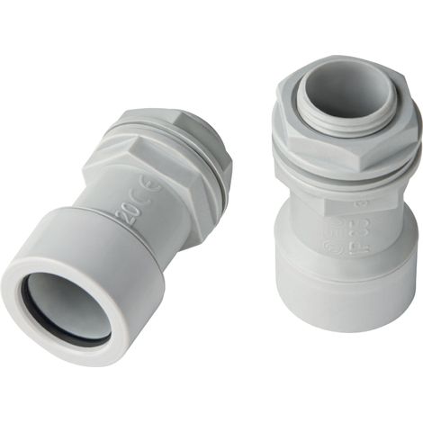 Raccordo tubo-scatola ip65 Ø20 mm m20 grigio speed system elettrocanali ec75020