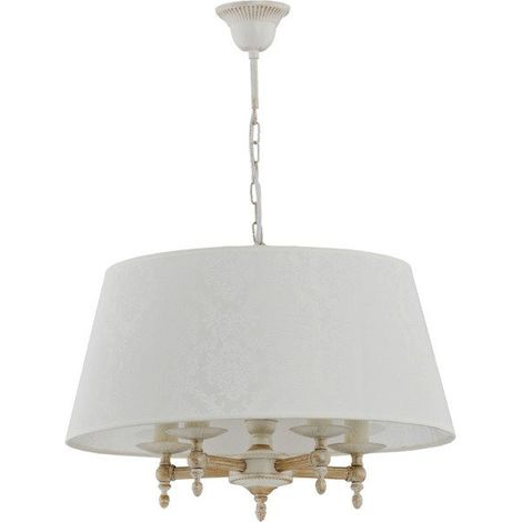 Lampada a sospensione classica Roksana 5xE14 Ã50 bianca (1/2)