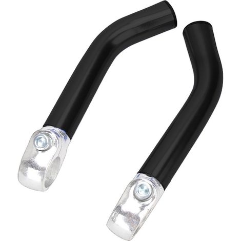 Set 2 Manere bicicleta, Tovbmup, Aluminiu, 15 cm, Negru (1/4)