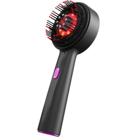 Peigne de massage électrique, gris foncé  applicateur de pommade pour le cuir chevelu  masseur de méridiens pour le cuir chevelu. (1/4)