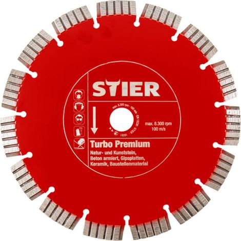 Disque diamant STIER Turbo Premium Ø 400 mm, perçage 20/25,4 mm (1/5)