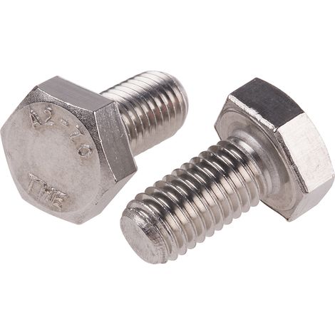 Vis à tête hexagonale, Acier Inoxydable A2 304 Brut, M10 x 20mm ( Prix pour Sachet de 25 )