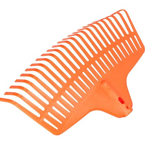 KOTARBAU® Rateau à Feuilles - Plastique - 23 Dents - Orange - sans Manche - Râteau Jardin - Balai à Gazon - Ramasse Feuilles - Léger - Résistant - Entretien Jardin (1/5)