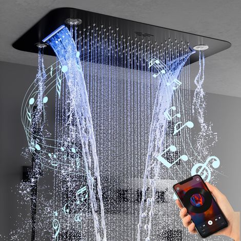 Colonne de Douche,Plafonnier 58 × 38 cm,Kit douche LED avec musique (1/5)