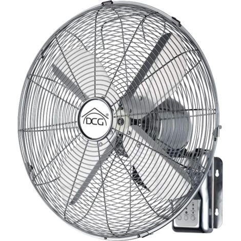 Ventilatore a Parete 60W 4 Pale Acciaio DCG 3 Velocità Telecomando