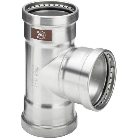 Viega T-Stück mit SC Temponox XL 1718XL in 76,1x28x76,1mm Stahl nichtrostend (1/2)