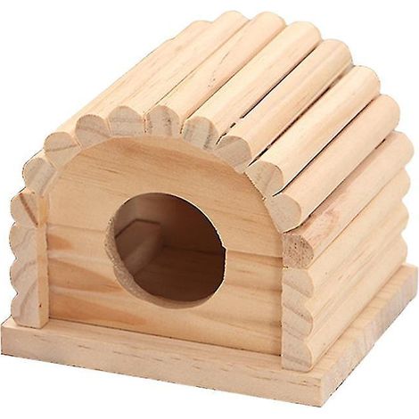 Maison en bois pour hamster avec fond amovible, cachette facile pour petits animaux de compagnie, facile à nettoyer
