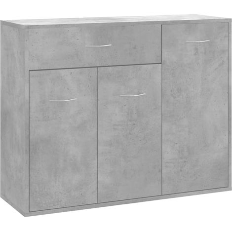 Credenza cassettiera cassettiera mobile contenitore organizer cucina soggiorno soggiorno 88 x 30 x 70 cm derivati del legno grigio 020032111