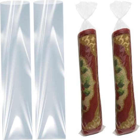 Bolsas de almacenamiento transparentes, juego de 4 (22 x 92 pulgadas)