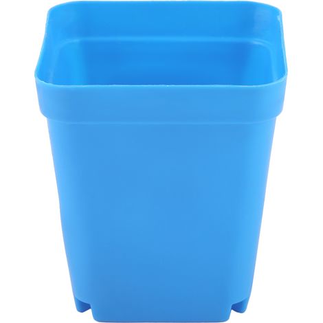 Lot de 20 mini pots modernes pour plantes succulentes, petits contenants en plastique, pots carrés à récurer (bleus) (1/5)